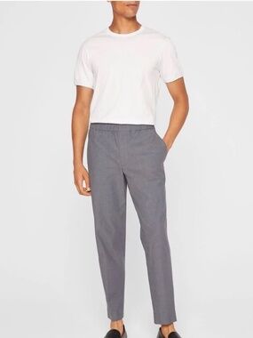 NWT Elasticated Dobby Trousers - Textured Navy Mix SZ Small
